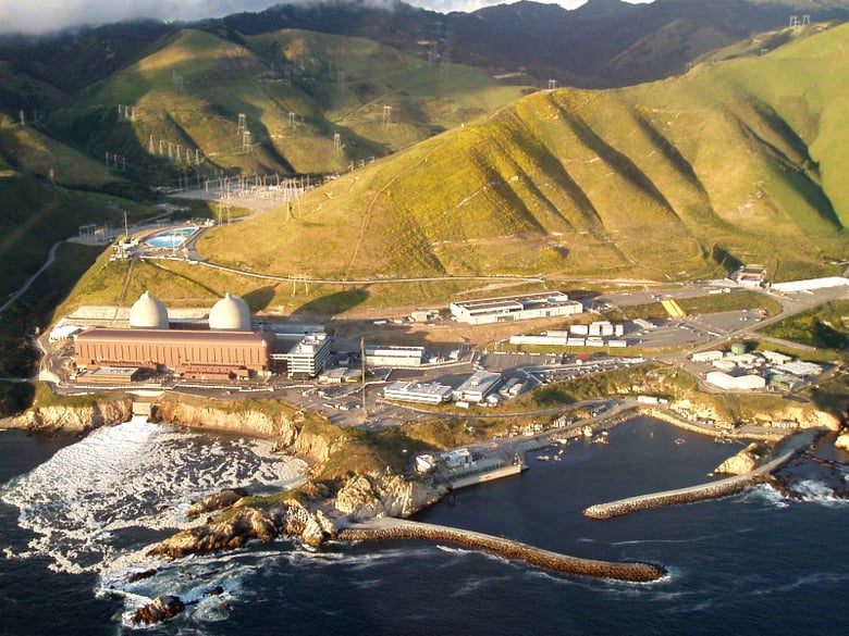 The nuclear fueled Diablo Canyon Power Plant — in San Luis Obispo County, California.
